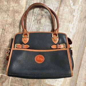 Dooney & Bourke Black and Tan Shoulder Bag